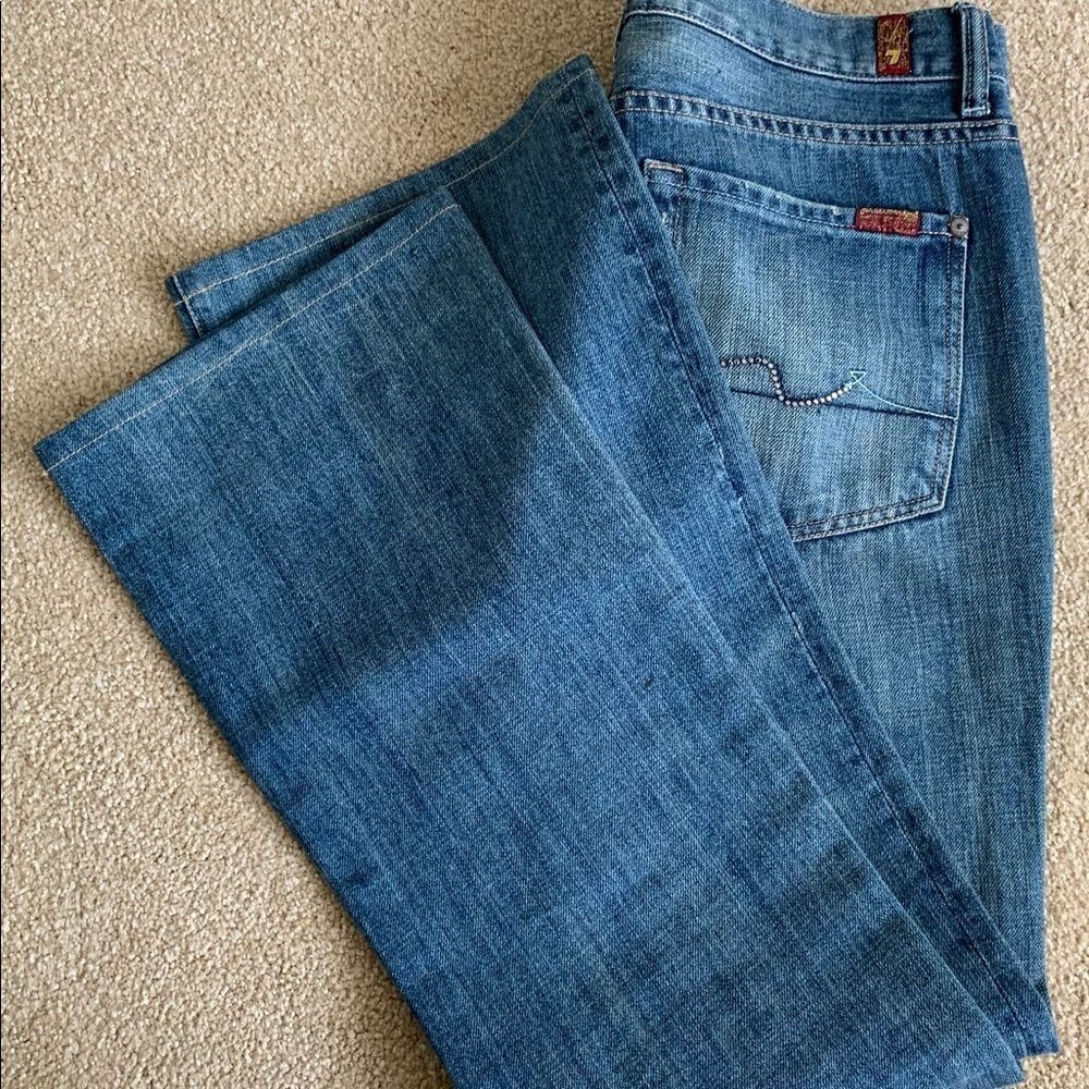 7 for all Mankind Jeans distressed size 31  boot - Picture 4 of 8